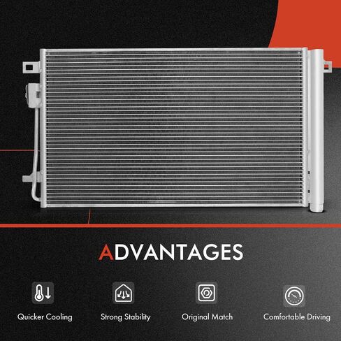 A-Premium A/C Contenser & Cooling Fan Assombly متوافق مع شيفروليه ترافيرز 2009-2017 و GMC Acadia 2007-2016 ، Acadia Limited 2017 & Buick Juplave 2008-2017 & Saturn Outlook 2007-2010 ، 2pc set in Saudi Arabia