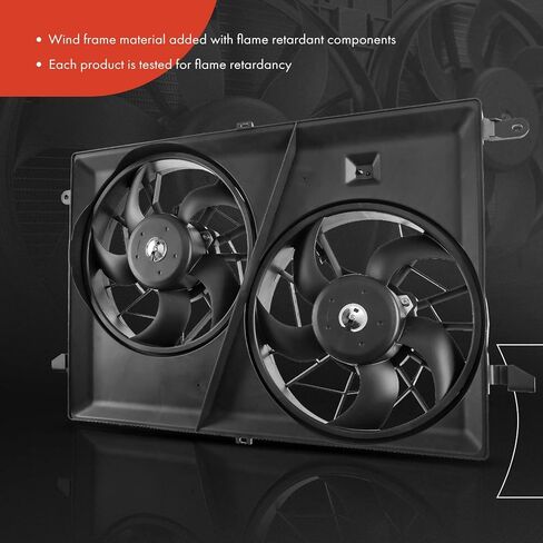 A-Premium A/C Contenser & Cooling Fan Assombly متوافق مع شيفروليه ترافيرز 2009-2017 و GMC Acadia 2007-2016 ، Acadia Limited 2017 & Buick Juplave 2008-2017 & Saturn Outlook 2007-2010 ، 2pc set in Saudi Arabia