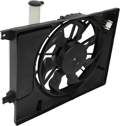 ECCPP Radiator Fan Assembly 65cm for Hyundai Elantra 2011-2013, Kia Forte 2014, 30dB Noise Level, 3-Pin Power Connector, Beaded Material, Forced Air Cooling, Vehicle Compatible in Saudi Arabia