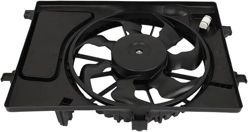 ECCPP Radiator Fan Assembly 65cm for Hyundai Elantra 2011-2013, Kia Forte 2014, 30dB Noise Level, 3-Pin Power Connector, Beaded Material, Forced Air Cooling, Vehicle Compatible in Saudi Arabia