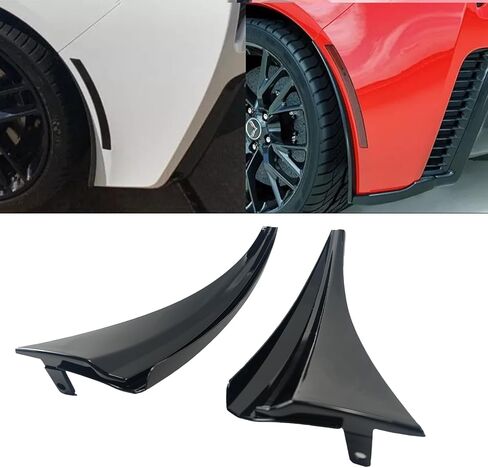 Front Splash Guards Mud Flaps for Chevrolet Corvette C7 2014-2019 XL Extended Style Guards Mudflap Fender Replacement (Front, Carbon Fiber Print) in Saudi Arabia