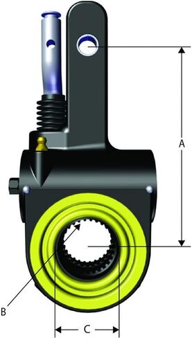 TORQUE 2 Pack of AS1169 Automatic Brake Slack Adjuster 1.5" Diameter, 10 Spline Teeth 6" Lever for Brake Chambers (Replaces AS1169 E15052 1381030FC) (2 x TR1169) in Saudi Arabia