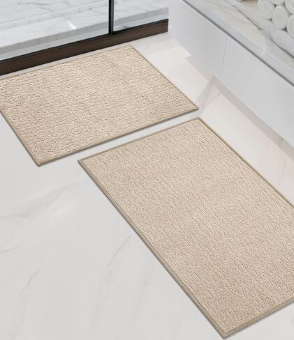 chakme Bathroom Rugs Mat 24x17, Ultra Thin Non Slip Bath Mat Small Quick Dry Absorbent Bath Mat for Bathroom Floor, (Grey, 24"x17") in Saudi Arabia