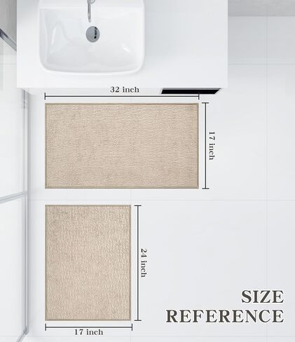 chakme Bathroom Rugs Mat 24x17, Ultra Thin Non Slip Bath Mat Small Quick Dry Absorbent Bath Mat for Bathroom Floor, (Grey, 24"x17") in Saudi Arabia