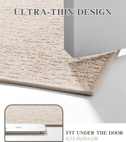 chakme Bathroom Rugs Mat 24x17, Ultra Thin Non Slip Bath Mat Small Quick Dry Absorbent Bath Mat for Bathroom Floor, (Grey, 24"x17") in Saudi Arabia