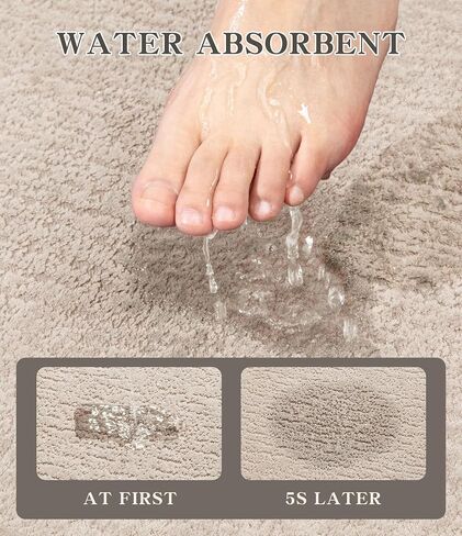chakme Bathroom Rugs Mat 24x17, Ultra Thin Non Slip Bath Mat Small Quick Dry Absorbent Bath Mat for Bathroom Floor, (Grey, 24"x17") in Saudi Arabia