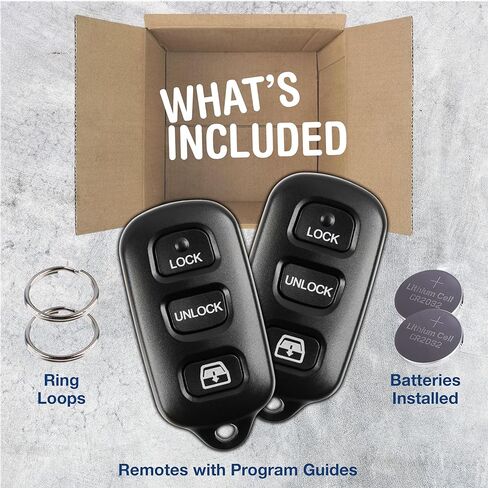 2x Key FOB استبدال لعام 1999 2000 2001 2002 2003 2004 2005 2006 2007 2009 2009 Toyota Sequoia 4Runner بدون مفتاح التحكم عن بُعد عن بُعد ، 3-Button Panic Hyq12bbx ، دليل البرمجة ، in Saudi Arabia