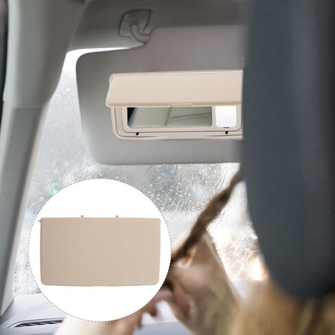 Gatuida Car Sun Sun Visor Cover Cover Heat مقاومة للحرارة الظل الظل مرآة قشرة الغرور مرآة استبدال غطاء الإطار in Kuwait