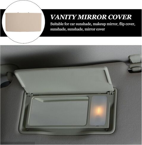 Gatuida Car Sun Sun Visor Cover Cover Heat مقاومة للحرارة الظل الظل مرآة قشرة الغرور مرآة استبدال غطاء الإطار in Kuwait