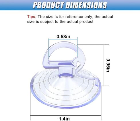 24PCS Car Glass Windshield Sunshade Suction Cups, Mini Dovetail Sucker, Pull Ring Automotive Window Suction Hook, PVC Vehicle Sun Visor Adsorption Holder for Car, Kitchen (Clear/Clip) in Saudi Arabia