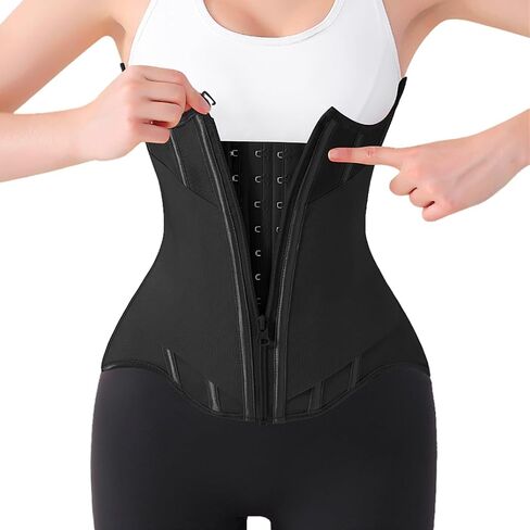 Waist Cincher for Women Shapewear Workout Girdle Tummy Control Shaper Slimming Waist Trainer Corset with Zipper in Kuwait