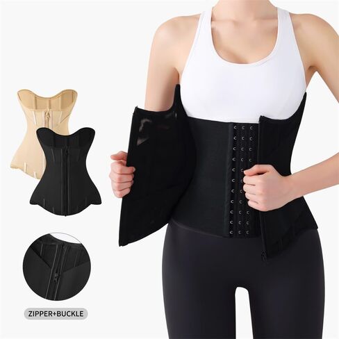 Waist Cincher for Women Shapewear Workout Girdle Tummy Control Shaper Slimming Waist Trainer Corset with Zipper in Kuwait