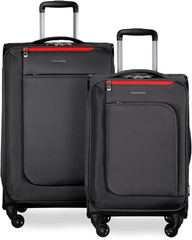 Ricardo Beverly Hills Aspen Springs 2-PC مجموعة أمتعة-حقيبة Softside خفيفة الوزن من 2 مع 20 "Carry-On و 24" in Kuwait