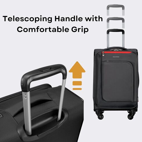 Ricardo Beverly Hills Aspen Springs 2-PC مجموعة أمتعة-حقيبة Softside خفيفة الوزن من 2 مع 20 "Carry-On و 24" in Kuwait