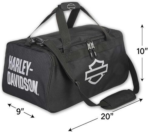 Harley -Davidson Bar & Shield Logo Zipper Rugged Graphic Duffel Bag - Black in Kuwait