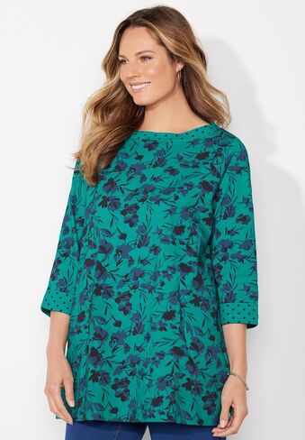 كاثرين للنساء زائد الحجم ليز و ME Boatneck TOP in Kuwait