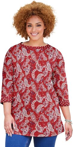 كاثرين للنساء زائد الحجم ليز و ME Boatneck TOP in Kuwait