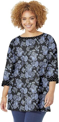 Catherines Women's Plus Size Liz&Me Boatneck Top in Kuwait
