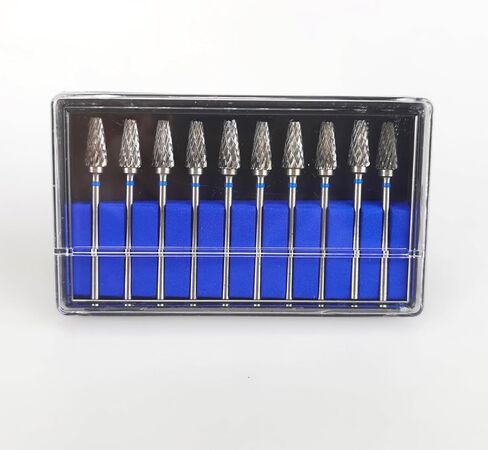 Airgoesin 10pcs Cutting Burs Drill Polisher Cutter Tungsten Carbide, 2.35mm HP Shaft Shank Plaster Alloy Acrylic Polishing Cleaning Grinding in Kuwait