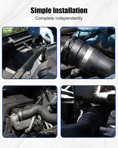 خرطوم الرادياتير ملاءمة لـ BMW 230i 2017-2021 Rubber Black ، خرطوم سائل ترموستات بالسيارة استبدال 17128616914 أنبوب مدخل الماء in Saudi Arabia
