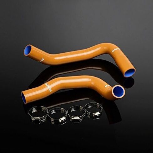 PIT66 Silicone Clasiator Soidant Kit Kit Clamp متوافق مع Chevy Small Block Camaro SBC 2PCS Black 1971-1988 in Saudi Arabia
