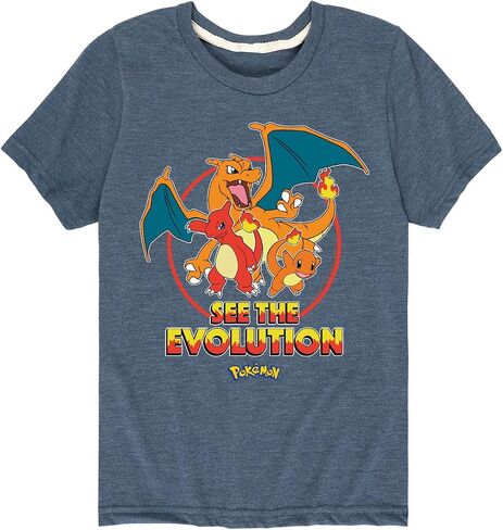 HYBRID APPAREL - Pokémon - Charmander See The Evolution - Youth Short Sleeve Graphic T-Shirt in Saudi Arabia