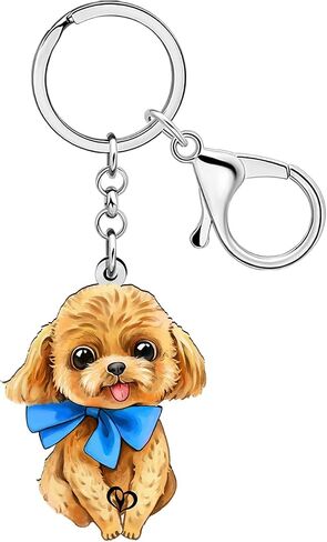 Weveni Acrylic Golden Doodle Keychains for Women Teen Girls Cute Puppy Pet Dog Gifts Poodle Passories محفظة سحر محفظة in Kuwait