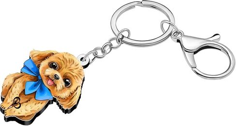 Weveni Acrylic Golden Doodle Keychains for Women Teen Girls Cute Puppy Pet Dog Gifts Poodle Passories محفظة سحر محفظة in Kuwait