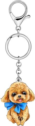 Weveni Acrylic Golden Doodle Keychains for Women Teen Girls Cute Puppy Pet Dog Gifts Poodle Passories محفظة سحر محفظة in Kuwait