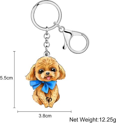 Weveni Acrylic Golden Doodle Keychains for Women Teen Girls Cute Puppy Pet Dog Gifts Poodle Passories محفظة سحر محفظة in Kuwait