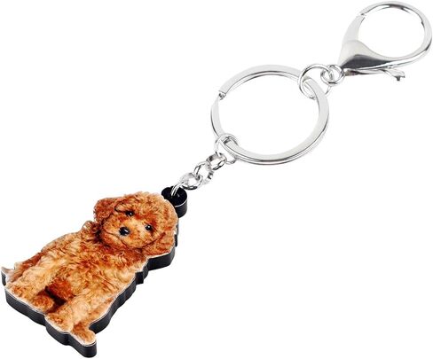 Weveni Acrylic Golden Doodle Keychains for Women Teen Girls Cute Puppy Pet Dog Gifts Poodle Passories محفظة سحر محفظة in Kuwait