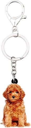 Weveni Acrylic Golden Doodle Keychains for Women Teen Girls Cute Puppy Pet Dog Gifts Poodle Passories محفظة سحر محفظة in Kuwait