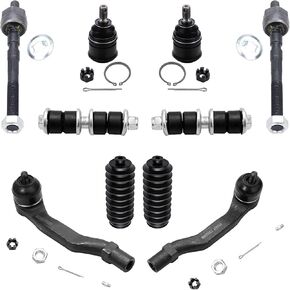 Detroit Axle-Front 10pc Suspension Kit for 1992-1995 Honda Civic 1994-1997 Acura Integra 1993-1997 Civic Del Sol ، Lower Ball Nofts INNER TIE ROD LINGS SWAY BAN RINGS LINKS BLOTS in Saudi Arabia