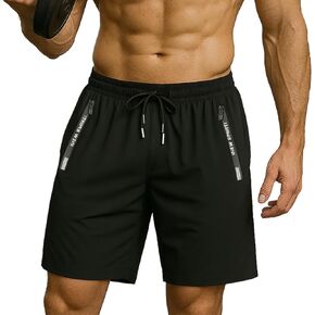 شورتات رجال شورتات خفيفة الوزن خفيفة الوزن مع جيوب للجري ، صالة الألعاب الرياضية ، كرة السلة ، السفر in Kuwait