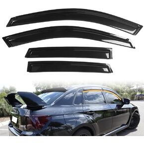 Tape on Window Visor Deflectors, Compatible with 2008-2014 Subaru Impreza WRX STI, Acrylic Smoke Tinted Slim Style Window Rain Guards, Sun Wind Side Vent Visor Set, 4 Pieces in Kuwait