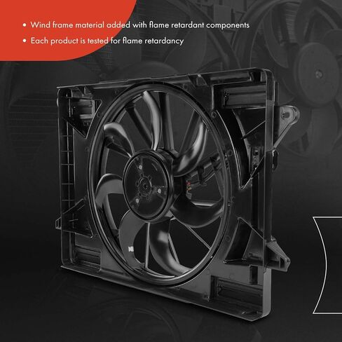 A-Premium Engine Radiator Cooling Fan Assembly with Brushless Motor Compatible with Select Chrysler Models - Pacifica 2021 2022 2023 2024 3.6L, AWD - Replace# 68457956AA in Saudi Arabia