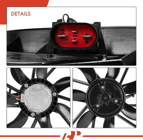 A-Premium Engine Radiator Cooling Fan Assembly with Brushless Motor Compatible with Select Chrysler Models - Pacifica 2021 2022 2023 2024 3.6L, AWD - Replace# 68457956AA in Saudi Arabia