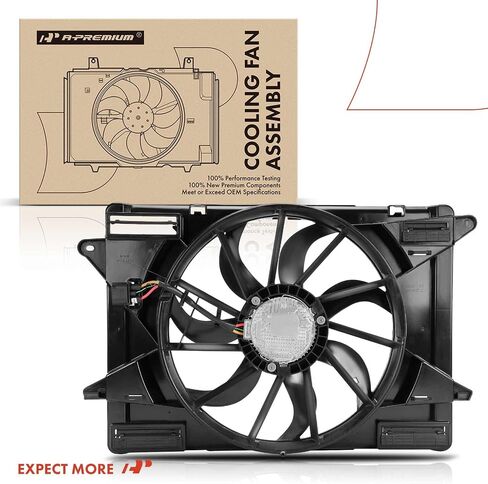 A-Premium Engine Radiator Cooling Fan Assembly with Brushless Motor Compatible with Select Chrysler Models - Pacifica 2021 2022 2023 2024 3.6L, AWD - Replace# 68457956AA in Saudi Arabia