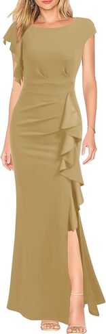 Ouyisha Mother of The Bride Dress 2025 Satin Long Mermaid Formal Evening Party Gowns with Ruffle in Saudi Arabia