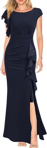 Ouyisha Mother of The Bride Dress 2025 Satin Long Mermaid Formal Evening Party Gowns with Ruffle in Saudi Arabia