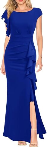 Ouyisha Mother of The Bride Dress 2025 Satin Long Mermaid Formal Evening Party Gowns with Ruffle in Saudi Arabia