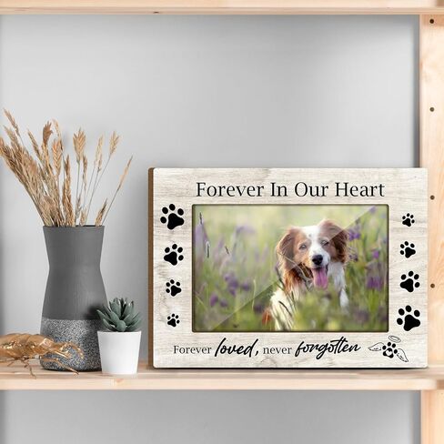 Pet Memorial Frame Wooden Picture Frames Sympathy Pet Loss Gift Picture Frames for Desk Loss of a Dog Sympathy Gift Dog Passing Away Gifts Loss of Pet Dog Memory Gifts Picture Frame 4x6 - Jk0247 in Saudi Arabia