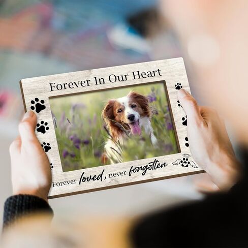 Pet Memorial Frame Wooden Picture Frames Sympathy Pet Loss Gift Picture Frames for Desk Loss of a Dog Sympathy Gift Dog Passing Away Gifts Loss of Pet Dog Memory Gifts Picture Frame 4x6 - Jk0247 in Saudi Arabia