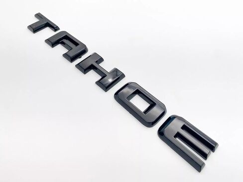 3pcs Tahoe Emblem 3D Letters Padge Padge Pargelate Placing for 2019-2023 Tahoe Genuine 84910058 (Overlay Emblem Gloss Black Plus LT) in Kuwait
