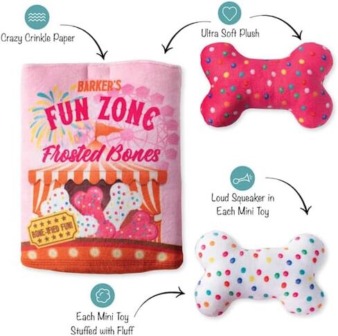 Fringe Studio Hide & Seek Plush Burrow Dog Toy Set, WAGGIN Tail Trail Mix(289212), Multicolored in Saudi Arabia