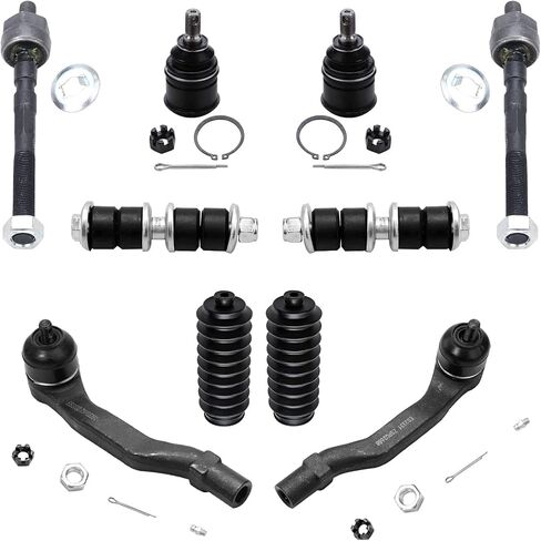 Detroit Axle-Front 10pc Suspension Kit for 1992-1995 Honda Civic 1994-1997 Acura Integra 1993-1997 Civic Del Sol ، Lower Ball Nofts INNER TIE ROD LINGS SWAY BAN RINGS LINKS BLOTS in Saudi Arabia