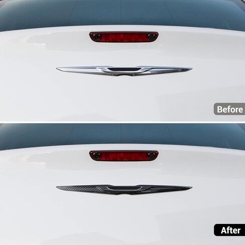 Hoolcar Front Pumper Center Grille Cover Emblem Cover Cover Badge Tlaming Trim متوافق مع 2015-2022 Chrysler 300 300C ، Black in Kuwait