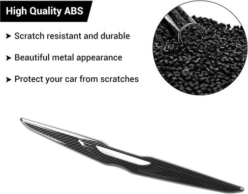 Hoolcar Front Pumper Center Grille Cover Emblem Cover Cover Badge Tlaming Trim متوافق مع 2015-2022 Chrysler 300 300C ، Black in Kuwait