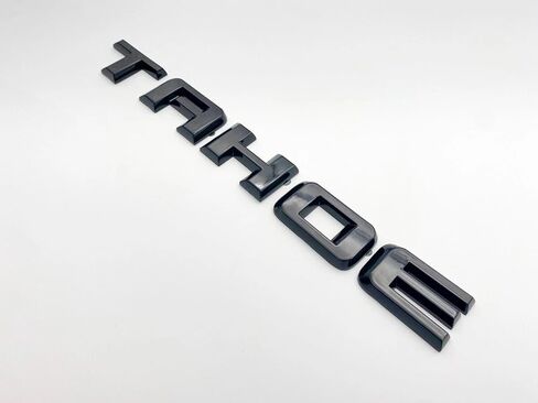 3pcs Tahoe Emblem 3D Letters Padge Padge Pargelate Placing for 2019-2023 Tahoe Genuine 84910058 (Overlay Emblem Gloss Black Plus LT) in Kuwait