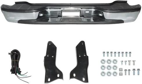 PENSUN Rear Step Bumper Compatible with 2000-2006 Chevy Suburban 1500/2500 Tahoe GMC Yukon XL, Chrome Back Bumper Cover with Step Pad in Saudi Arabia